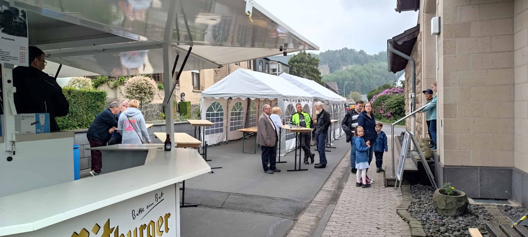 Warten auf die Besucher