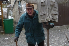 Papa Alfons mit meiner Vogelscheusche